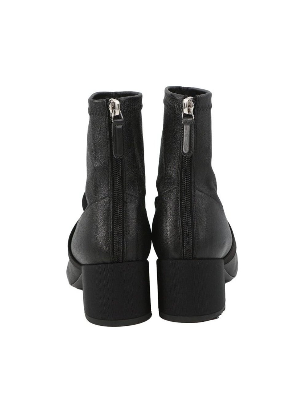 Chanel Boots CC Logo Ribbon Short Leather Patent 34c Shoes Ankle Black - Picture 3 of 10